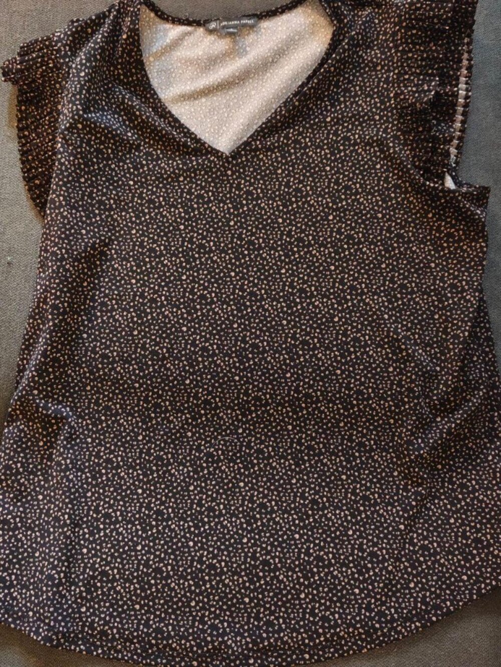 Adrianna Papell Women's Black and Gold Blouse